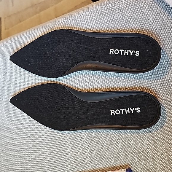 Rothy's The Point ll flats in black - Picture 9 of 10
